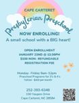 Preschool now enrolling….
