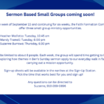 Sermon Based Small Group